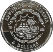 5 Dollars In Memory of Princess Diana obverse image