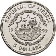 5 Dollars John F. Kennedy Jr. obverse image