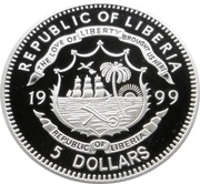 5 Dollars Sir Francis Drake obverse image