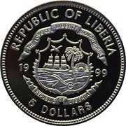 5 Dollars Charlemagne Church obverse image