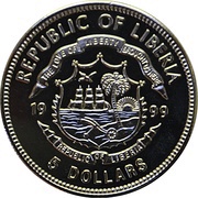 5 Dollars Hundreet Wasser Haus obverse image