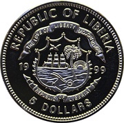 5 Dollars Mozart obverse image