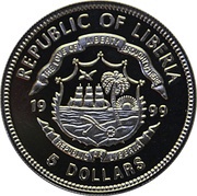 5 Dollars Schloss Schonburnn Garten obverse image
