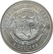 5 Dollars Titanic sinking obverse image