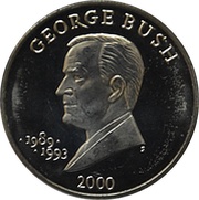 5 Dollars George Bush, Liberia, 2000 reverse image