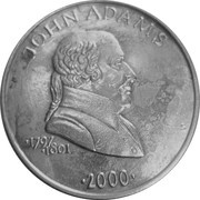 5 Dollars John Adams, Liberia, 2000 reverse image