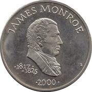 5 Dollars James Monroe, Liberia, 2000 reverse image