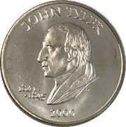 5 Dollars John Tyler, Liberia, 2000 reverse image