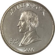5 Dollars James K. Polk, Liberia, 2000 reverse image