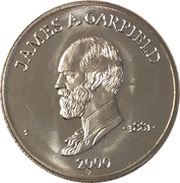 5 Dollars James A. Garfield, Liberia, 2000 reverse image