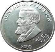 5 Dollars Benjamin Harrison, Liberia, 2000 reverse image