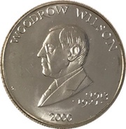 5 Dollars Woodrow Wilson, Liberia, 2000 reverse image