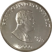 5 Dollars Franklin D. Roosevelt, Liberia, 2000 reverse image