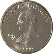 5 Dollars Harry S. Truman, Liberia, 2000 reverse image