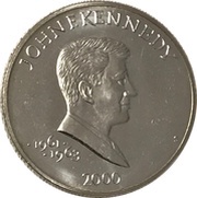 5 Dollars John F. Kennedy, Liberia, 2000 reverse image