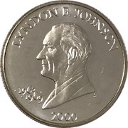 5 Dollars Lyndon B. Johnson, Liberia, 2000 reverse image