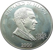 5 Dollars Richard M. Nixon, Liberia, 2000 reverse image