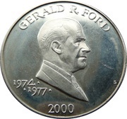 5 Dollars Gerald R. Ford, Liberia, 2000 reverse image