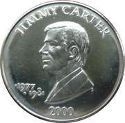 5 Dollars Jimmy Carter, Liberia, 2000 reverse image