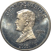 5 Dollars George W. Bush, Liberia, 2000 reverse image