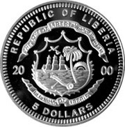 5 Dollars Reunification of Germany obverse image