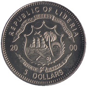 5 Dollars Man On The Moon, with "$5" obverse image