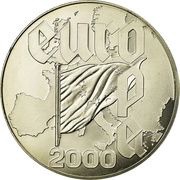 5 Dollars Europe, Liberia, 2000 reverse image