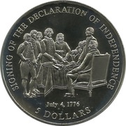 5 Dollars Signing of the Declaration of Independence reverse image
