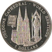 5 Dollars Cologne Cathedral, Liberia, 2000 reverse image