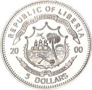 5 Dollars Air Force One - Boeing 707 obverse image