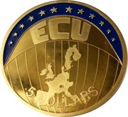 5 Dollars ECU reverse image