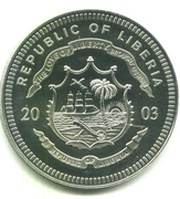 5 Dollars Memorializing Columbia Space Shuttle obverse image