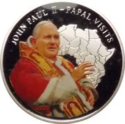 5 Dollars John Paul II, Liberia, 2005 reverse image
