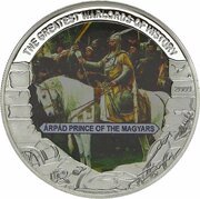 5 Dollars Prince Árpád, Liberia, 2009 reverse image