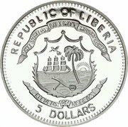 5 Dollars Attila the Hun obverse image