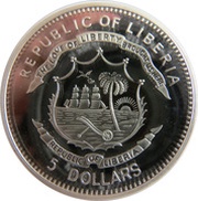 5 Dollars Hannibal obverse image
