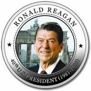 5 Dollars Ronald Reagan, Liberia, 2010 reverse image