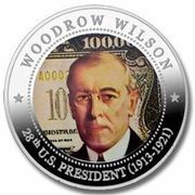 5 Dollars Woodrow Wilson, Liberia, 2010 reverse image