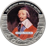 5 Dollars Cardinal Richelieu, Liberia, 2011 reverse image