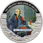 5 Dollars Paul Von Hindenburg, Liberia, 2011 reverse image