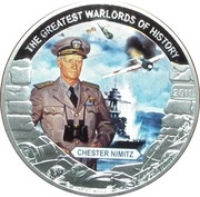 5 Dollars Chester Nimitz, Liberia, 2011 reverse image