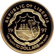 10 Dollars Initials and Shields obverse image