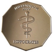 10 Dollars Millennium - Hippocrates, Liberia, 2000 reverse image