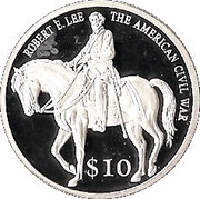 10 Dollars General Robert E. Lee, Liberia, 2000 reverse image