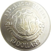 10 Dollars Timber Wolf; colored obverse image
