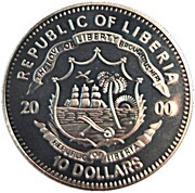 10 Dollars First Moon Landing obverse image