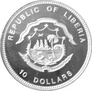 10 Dollars Olympic Games - Sailing obverse image