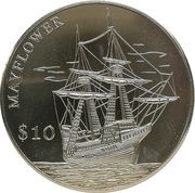 10 Dollars Mayflower, Liberia, 2000 reverse image