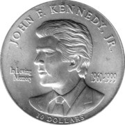 10 Dollars John F. Kennedy, Jr., Liberia, 2000 reverse image