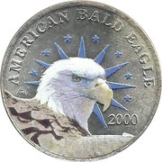10 Dollar American Bald Eagle-Colorized, Liberia, 2000 reverse image